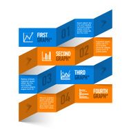 Stock chart theme modern infographics template