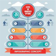 - Infographics Concept Steps or Numbered Options Vector Scheme