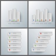 Set of banner templates with infographics design