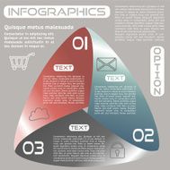 Infographics Options Infinite Ribbon Retro Color Three Choices