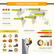 Climbing Infographics Set