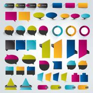 Collections of infographics flat design elements Vector illustration