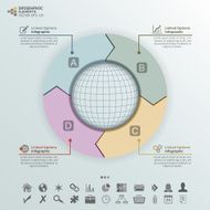 Four Options Round Arrows Infographic Elements