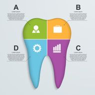 Tooth infographic background