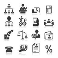 Business management and human resources icons N5