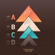 Modern arrow origami style infographics banner