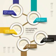 3d vector abstract flow chart paper infographics