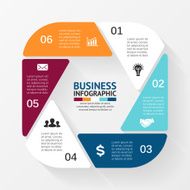 Vector circle hexagon infographic Template for cycle diagram graph presentation N3