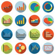 Business and financial statistics icons