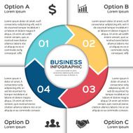 Vector circle arrows for business infographic N5