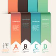 Modern ribbon Infographics origami banner template