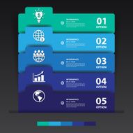 Design multicolour number banners template graphic or website ve N4