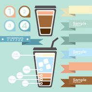 coffee cup infographics and ribbon N2