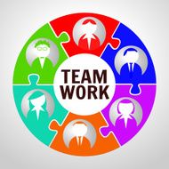 Teamwork clip-art illustration