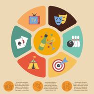 Entertainments infographics set