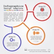 Infographic report template with lines and icons Vector N9