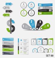 Collection of Infographic Templates for Business Vector Illustration N8