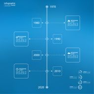 Timeline Infographic with arrows and pointers