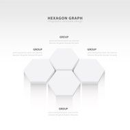 vector abstract 3d hexagonal paper infographic elements White st