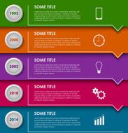 Time line info graphic striped template