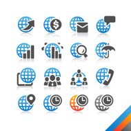 Global Business Finance icon vector - Simplicity Series