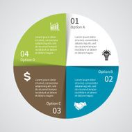 Vector circle diagram infographic for business presentation N8