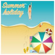 Summer Holiday Vacation Vector Background N2