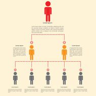 Organization chart infographics design