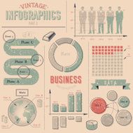 Vintage infographics design elements N5