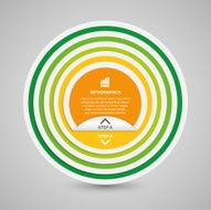 Abstract 3D circle paper options infographics