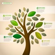 vector abstract tree infographics N2