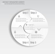 Infogrpahic element four steps in circle