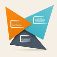 Infographic design with triangles of different colors Vector il