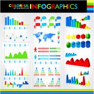 Colorful infographic set