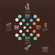 Abstract dot arrow Infographics template