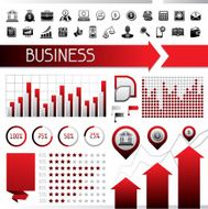 Set of infographics and business icons