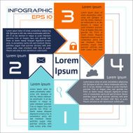 Infographics Square Abstract Options Four Choices with Arrows