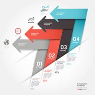 Modern business Infographics arrow origami style