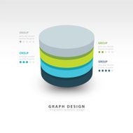 Modern Infographics template cylinder vector 4 color