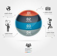 Abstract technology infographics element circle template