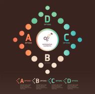 Abstract dot arrow Infographics template N2