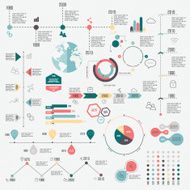 Set of Timeline Infographic Design Templates N4