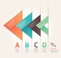 Modern arrow origami style infographics banner N2