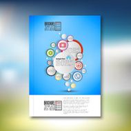 Infographic with colored circles Brochure flyer or report for business