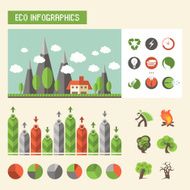 Ecology infographics Vector set