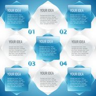 Blue blueprint (spreadsheet) with squares cubes numbers Infographic Business banners