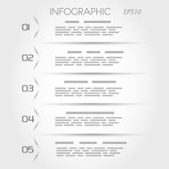 orange transparent triangular infographic five options