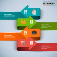 Abstract 3D digital business arrow Infographic N4