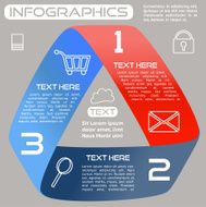 Infographics Options Infinite Ribbon Bright Three Choices EPS10