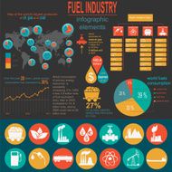 Fuel industry infographic set elements for creating your own in N5
